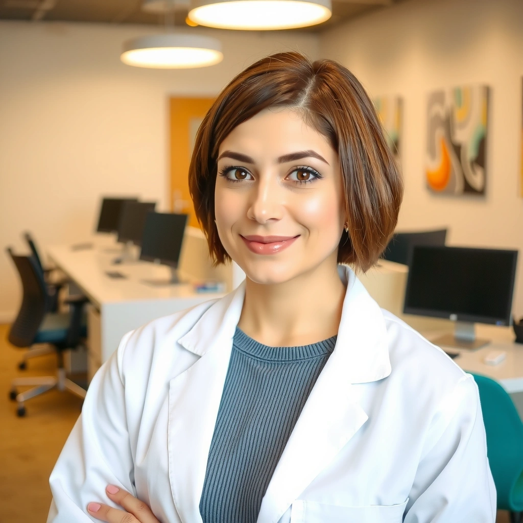 Portrait of Dr. Éva Kovács, Chief Scientific Officer